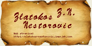 Zlatokos Nestorović vizit kartica